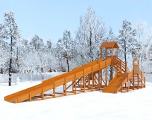 Зимняя горка Snow Fox скат 4м и 12м (две лестницы) Зимняя горка Snow Fox скат 4м и 12м (две лестницы)