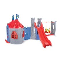 Игровой комплекс с домиком принцессы, горкой и качелью Pilsan Castle Slide (07-966)