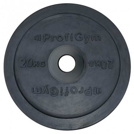 Диск 20 кг, для штанги  олимпийский, черный  ДО-20/51, фото 1