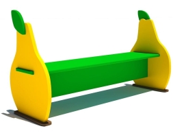 Детская скамейка Груша для игровой площадки, фото 1