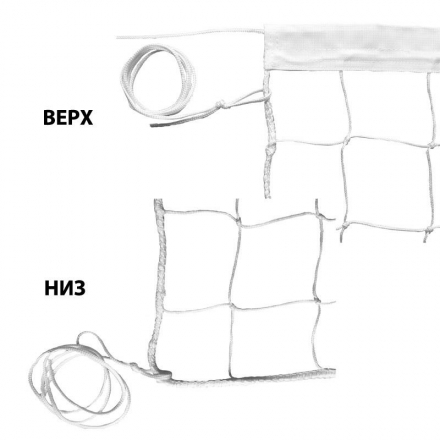 Сетка вол., арт.FS-V-№3, бел., 9.5х1м, нить 3,5мм ПП, яч.10см., верх.лента ПП 5см, нейлон. шнур. бел, фото 1
