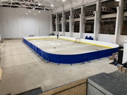 Хоккейная площадка 30х15 м стеклопластик 7 мм с ограждением по периметру, фото 3