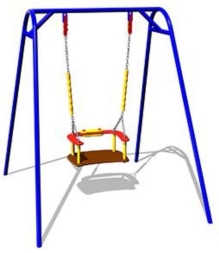 Детские качели Малыш К013 с креслом К045 для игровых площадок, фото 1 Детские качели Малыш К013 с креслом К045 для игровых площадок, фото 1