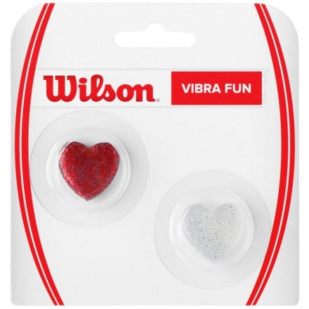 Виброгаситель Wilson Vibra Fun, вулканиз. резина, в форме сердечек, красно-серебристый, фото 1