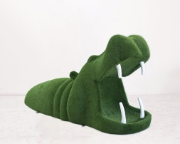 Топиари Бегемот в воде, h=140 см - газон Есо, фото 1