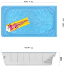 Бассейн 4,66х2,66х1,55м. Монблан Marshall Pools (чаша)