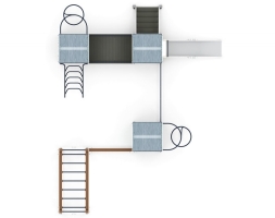 Детская игровая площадка Городок (Тайга) горка Н 1200 ДИК 2.01.3.04-03, фото 4