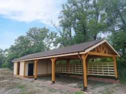 Навес для трех авто с хозблоком БАЛТИЯ Премиум комплектация, фото 9