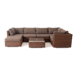 Зона 16 Лунго трансформирующаяся лаунж-зона из искусственного ротанга, цвет коричневый, фото 7