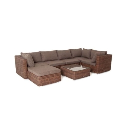 Зона 16 Лунго трансформирующаяся лаунж-зона из искусственного ротанга, цвет коричневый, фото 2