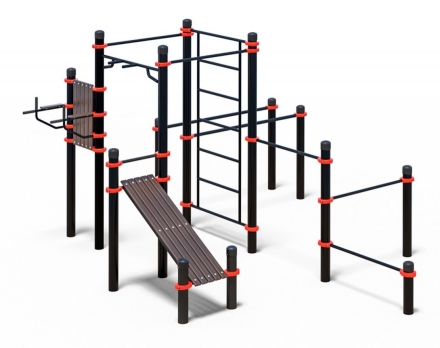 Гимнастический комплекс для воркаута «Богатырь» (PAW-66), опорный столб 76х3 мм, фото 1