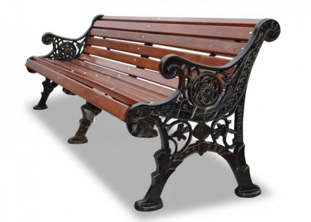 Скамейка чугунная Вензель 0.6 м, фото 4