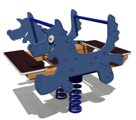 Качалка на пружине Серый волк 04504 для детской площадки, фото 1