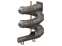 Скат спиральной горки с туннелем из нержавеющей стали Скат спиральной горки с туннелем из нержавеющей стали