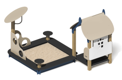 Песочный дворик ПС-86 для детской площадки, фото 1