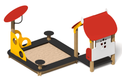 Песочный дворик ПС-86 для детской площадки, фото 2