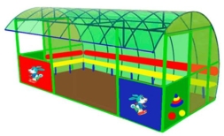 Теневой навес СКТН 04 полукруглый 6х3 м для уличной площадки