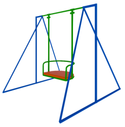 Детские качели К2 CКИ 004 для уличной площадки, фото 1 Детские качели К2 CКИ 004 для уличной площадки, фото 1