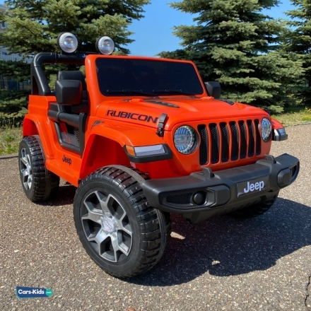 Электромобиль Jeep Rubicon 4WD оранжевый, фото 10