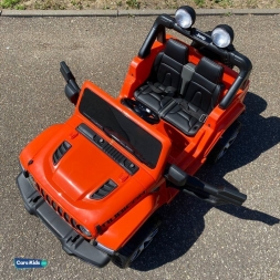Электромобиль Jeep Rubicon 4WD оранжевый, фото 2