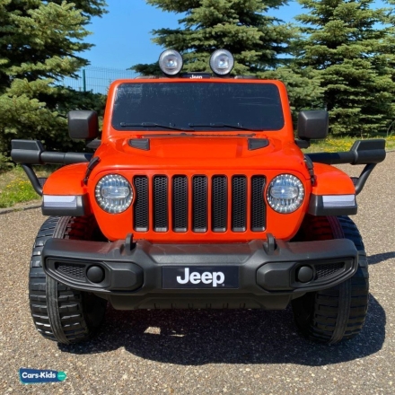 Электромобиль Jeep Rubicon 4WD оранжевый, фото 9