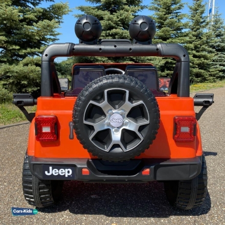 Электромобиль Jeep Rubicon 4WD оранжевый, фото 8