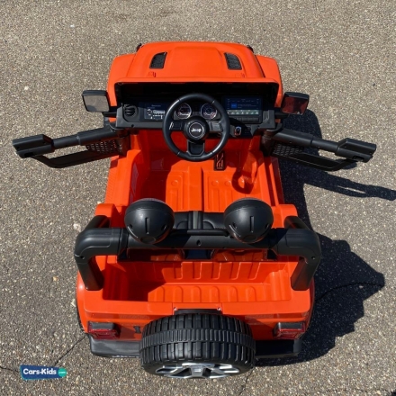 Электромобиль Jeep Rubicon 4WD оранжевый, фото 5