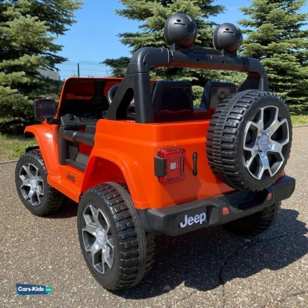 Электромобиль Jeep Rubicon 4WD оранжевый, фото 6