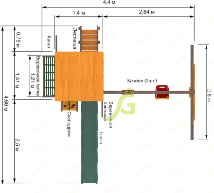 Детская площадка IgraGrad Панда Фани Gride, фото 3