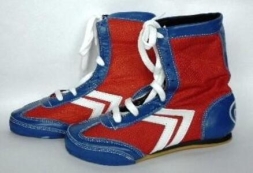 Боксерки высокие красно-синие р.35