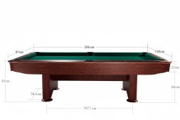 Бильярдный стол для пула Dynamic Billard "Competition 2" 9 футов (махагон) в комплекте, аксессуары и сукно, фото 4