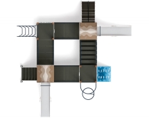 Детская игровая площадка Дворик детства (Алтай) горка Н 1200 ДИК 2.01.4.01-04