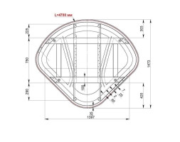 Купель CORNER 160 BIG (термоберёза), фото 6