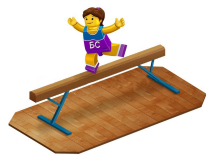 Бревно гимнастическое высокое переменной высоты 5 м.