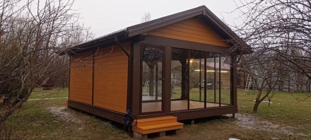 Закрытая беседка ФЛОРТ с барбекю, фото 1