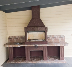 Печь № 16 — Печь барбекю с двумя рабочими столами (или мойкой), фото 1