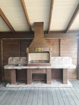 Печь № 16 — Печь барбекю с двумя рабочими столами (или мойкой)