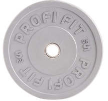 Диск для штанги каучуковый, цветной PROFI-FIT D-51,  5 кг