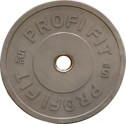 Диск для штанги каучуковый, цветной PROFI-FIT D-51,  5 кг, фото 1