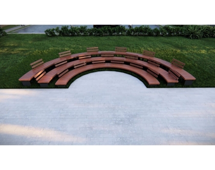 Амфитеатр Радиус со спинками, радиус 3-5 м, фото 5