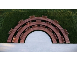 Амфитеатр Радиус со спинками, радиус 3-5 м, фото 4