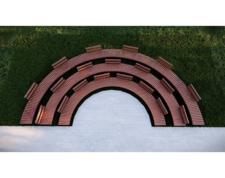 Амфитеатр Радиус со спинками, радиус 3-5 м, фото 4