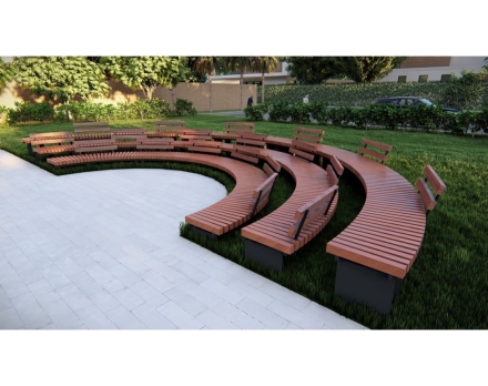 Амфитеатр Радиус со спинками, радиус 3-5 м, фото 2