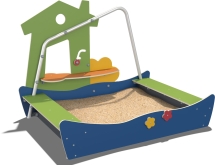 Песочница Домик ДС007 для детской игровой площадки