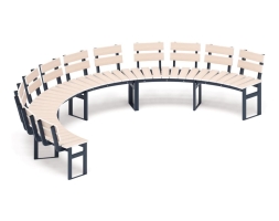 Скамья модульная Радиус комфорта-10 (беленый дуб), фото 1