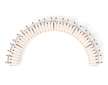 Скамья модульная Радиус комфорта-10 (беленый дуб), фото 3