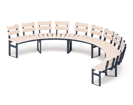 Скамья модульная Радиус комфорта-10 (беленый дуб), фото 4
