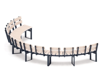 Скамья модульная Радиус комфорта-10 (беленый дуб), фото 5