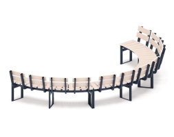 Скамья модульная Радиус комфорта-10 (беленый дуб), фото 2