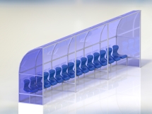 Скамейка для запасных игроков (15 мест, боковины закрыты) СТ-171